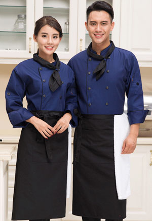 時(shí)尚長袖廚師服定做款式圖