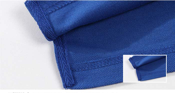 嵌條翻領t恤衫定做款式下擺叉細節展示圖